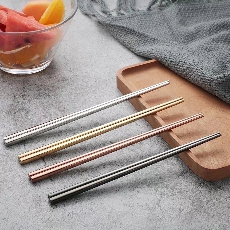 Elegant Solid Color Stainless Steel Cutlery Set 1 Pair | Kitchen & Dining Accessories