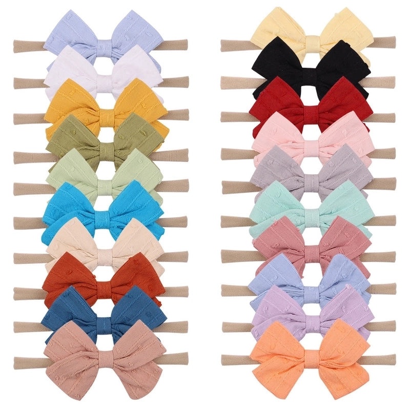 Kids Soft Nylon Bow Headband Candy Colors|Children's Hair Accessories