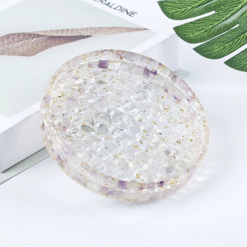 Elegant Round Resin Crystal Pendant Necklace|Jewelry & Accessories