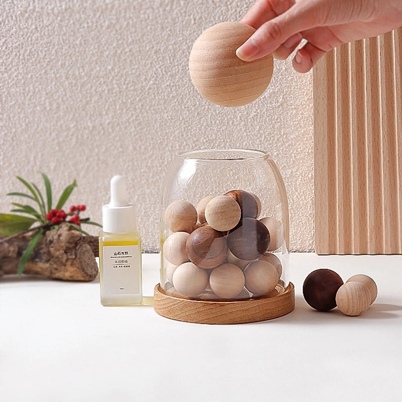 Solid Wood Aromatherapy Beads Set Fireless Essential Oil Diffuser for Home Hotel Bedroom Creative Birthday Gift|Home & Living Aromatherapy