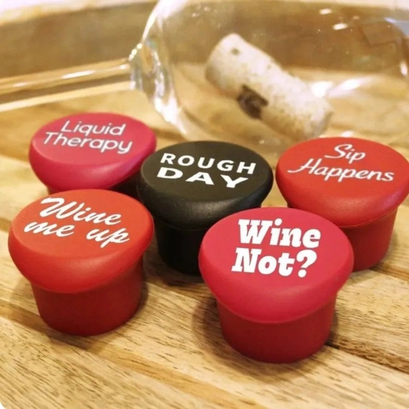 Casual Letter Silicone Wine Bottle Stopper 1 Piece Set | Kitchen & Dining Accessories