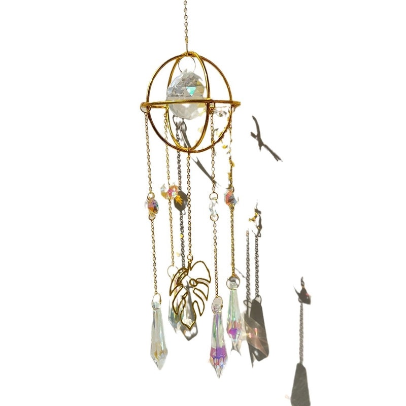 Delicate Leaf Crystal Dreamcatcher Wall Decor | Home Decor