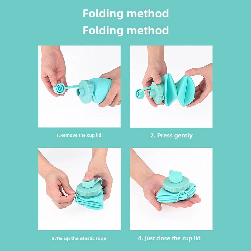 Portable Silicone Folding Water Cup for Travel & Sports | Outdoor Water Bottles & Cups