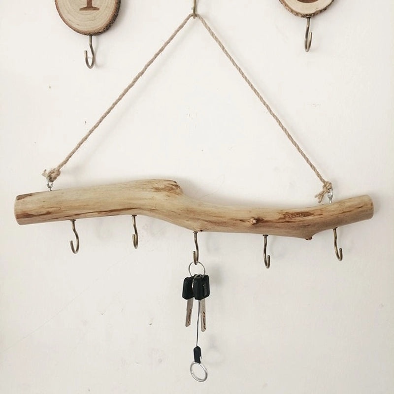 Wooden Minimalist Wall Hooks in Solid Colors|Home Decor Accessories