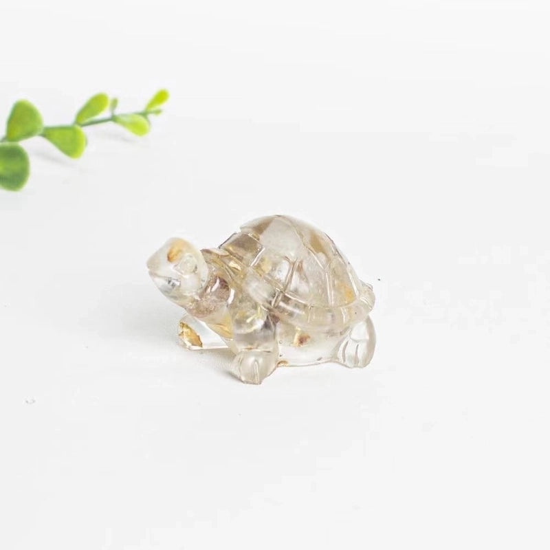 Cute Cartoon Tortoise Resin Figurine | Home Decor & Ornaments