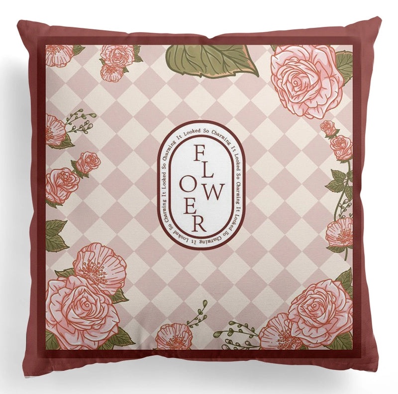 European Retro Floral Pillowcase with Geometric Plaid Design|Home Decor Cushions