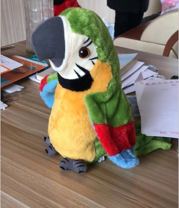 Interactive Talking Plush Parrot Toy with Electric Recording and Wing Movement|Educational Electronic Toys