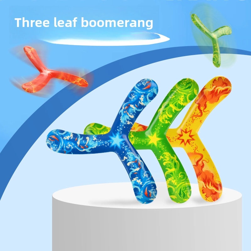 Colorful PU Flying Toy Boomerang with Heat Transfer Print | Outdoor Toys