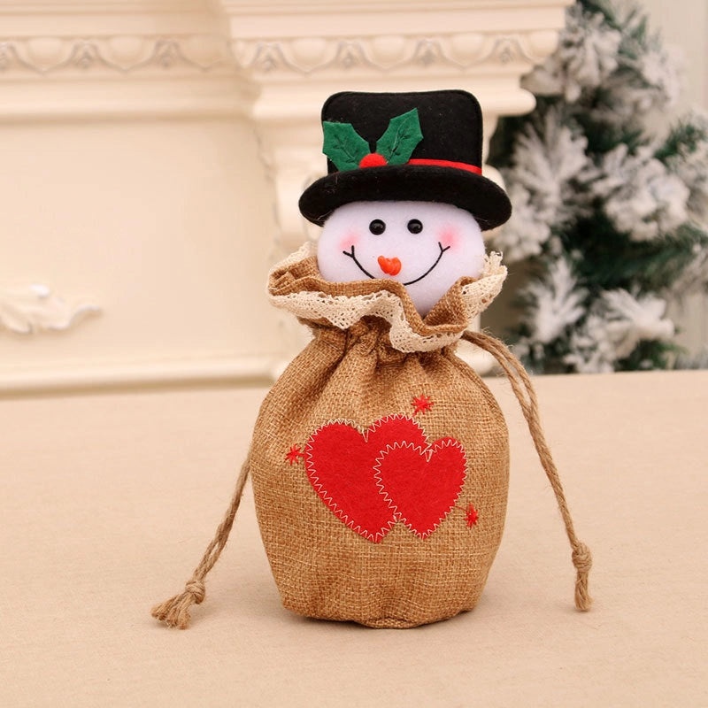 Christmas Kids Gift Knitted Apple Bag Candy Holder for Christmas Eve | Holiday Gift Bags