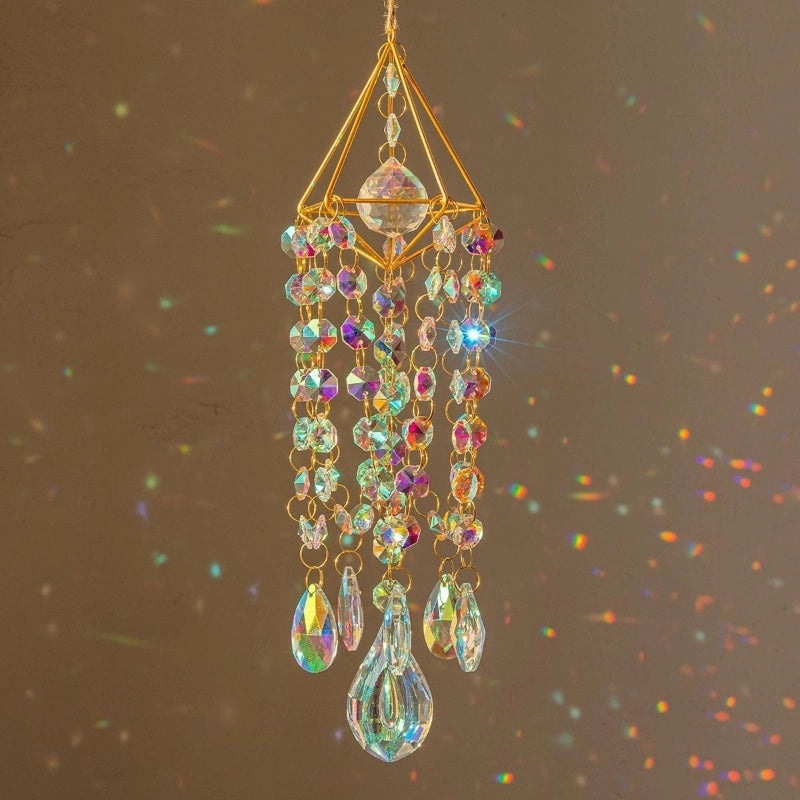 Colorful Minimalist Crystal Suncatcher Wind Chime for Wall Decor|Home Decor