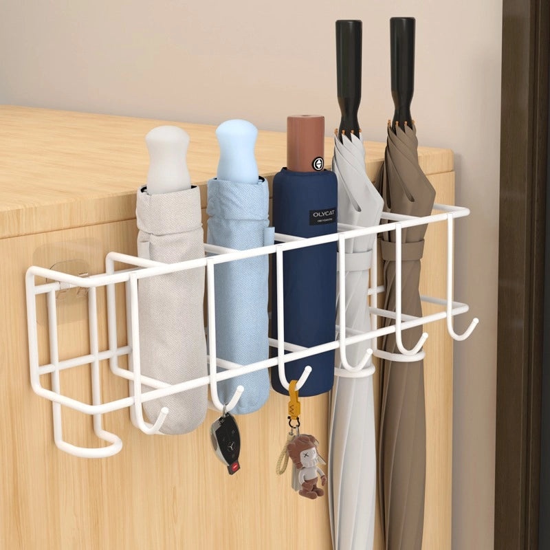 Wall-mounted Door Umbrella Rack Organizer | Home Storage & Organization
