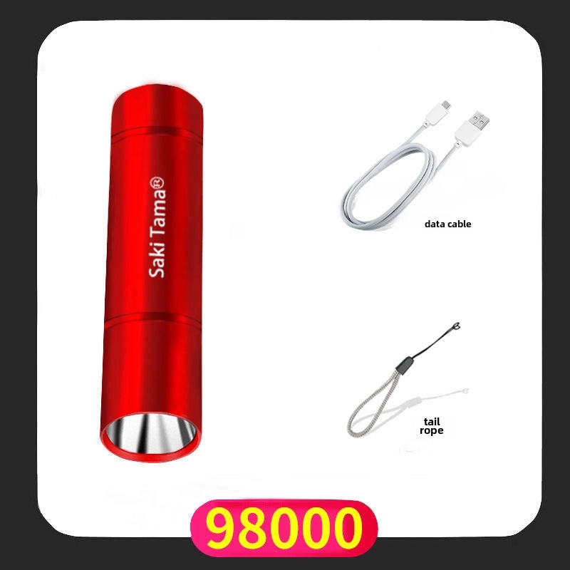 USB Rechargeable Mini LED Flashlight Strong Light Portable Work Lamp Gift|Electronics & Lighting