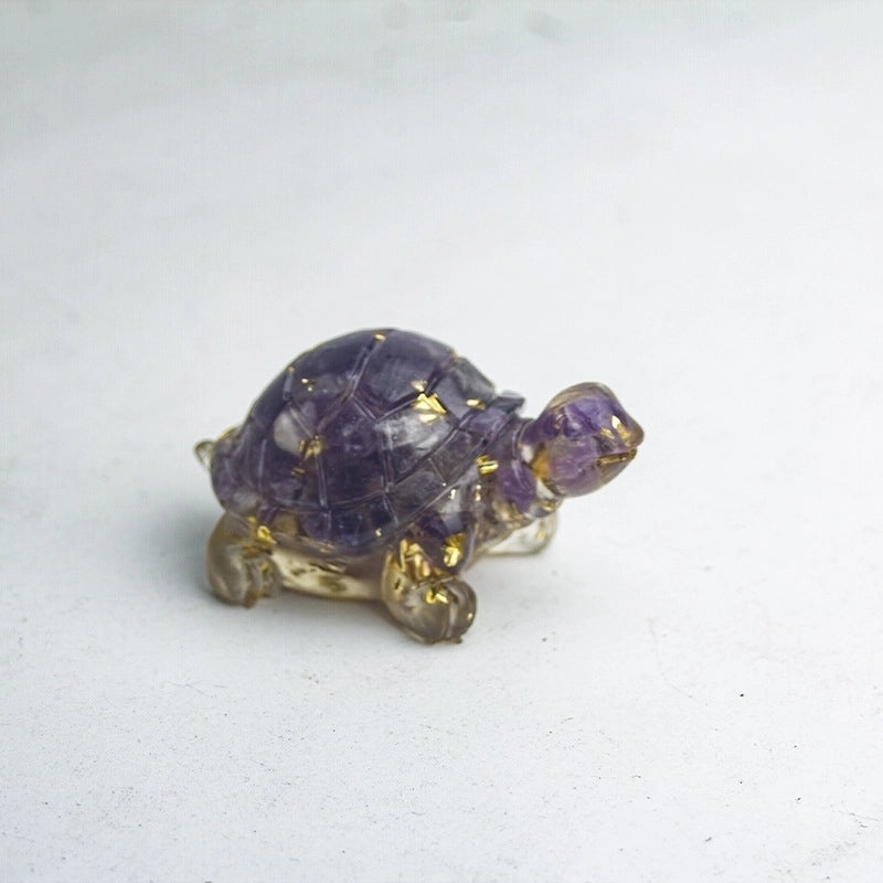 Cute Cartoon Tortoise Resin Figurine | Home Decor & Ornaments