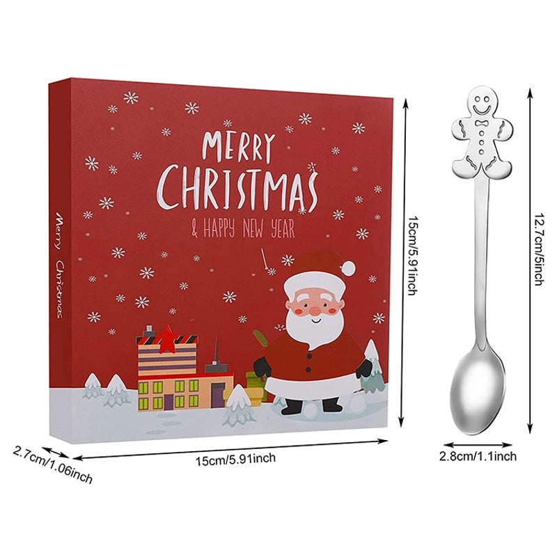 Holiday Cartoon Stainless Steel Spoon Set | Kitchen & Dining Accessories