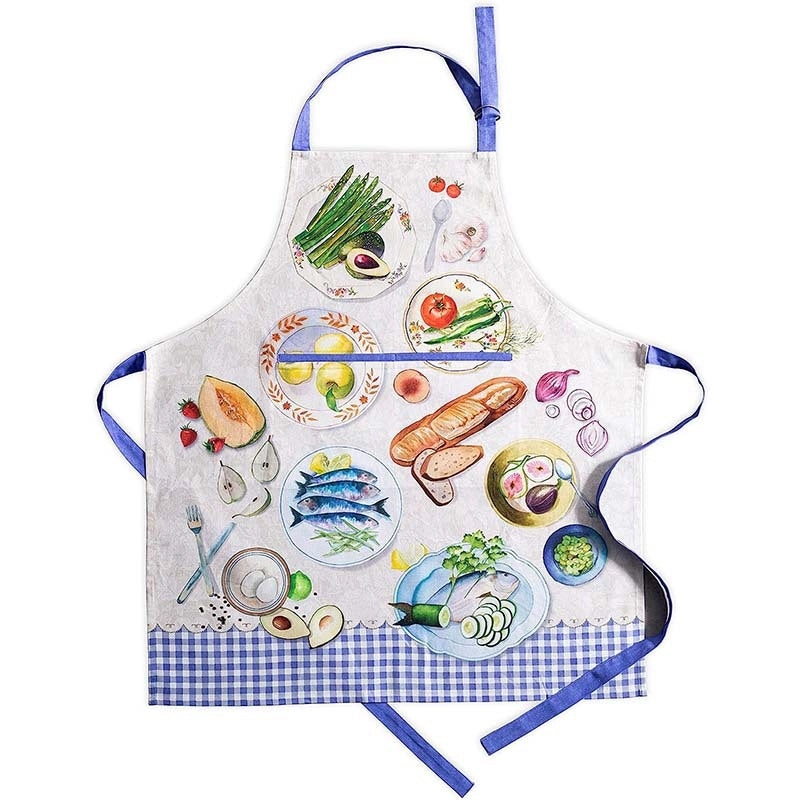 Digital Printed Neck Apron for Kitchen Gardening Cafe Work Retro Style | Kitchen & Dining Aprons