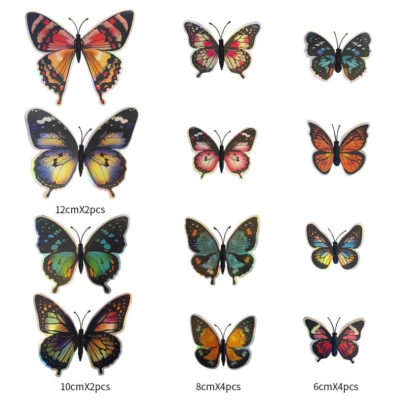 Creative Waterproof Butterfly Wall Stickers Self-adhesive PVC Home Decor Background|Home Decor & Wall Stickers