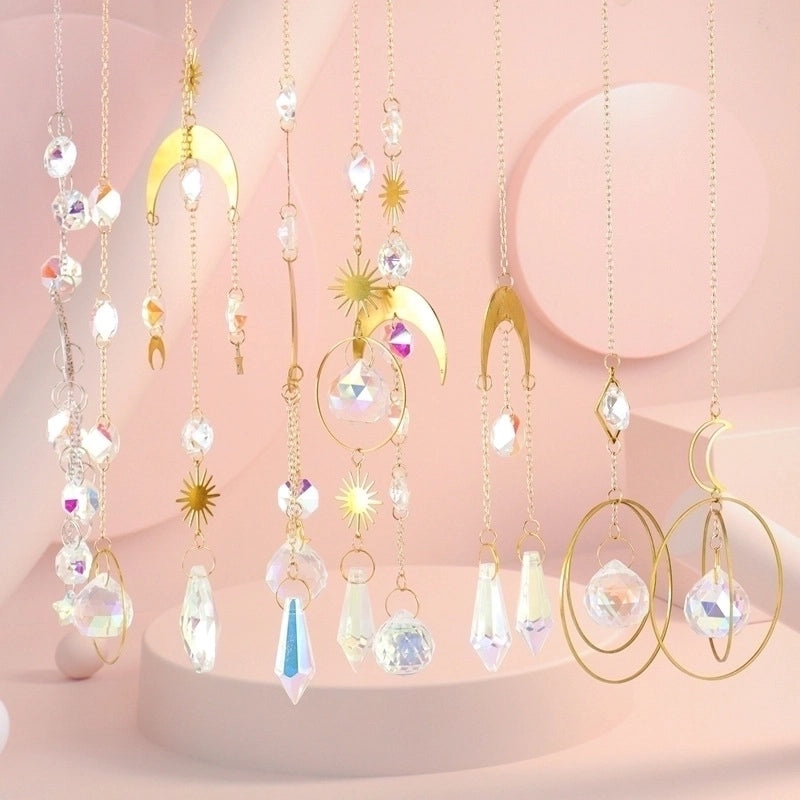 Stylish Sun and Moon Metal Pendant with Artificial Crystals|Jewelry & Accessories