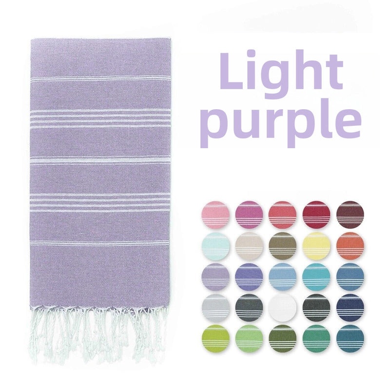 Customizable Turkey Beach Towel with Tassel Ears Striped Quick-Dry Bath Towel Embroidered | Beach Towels & Bath Linens