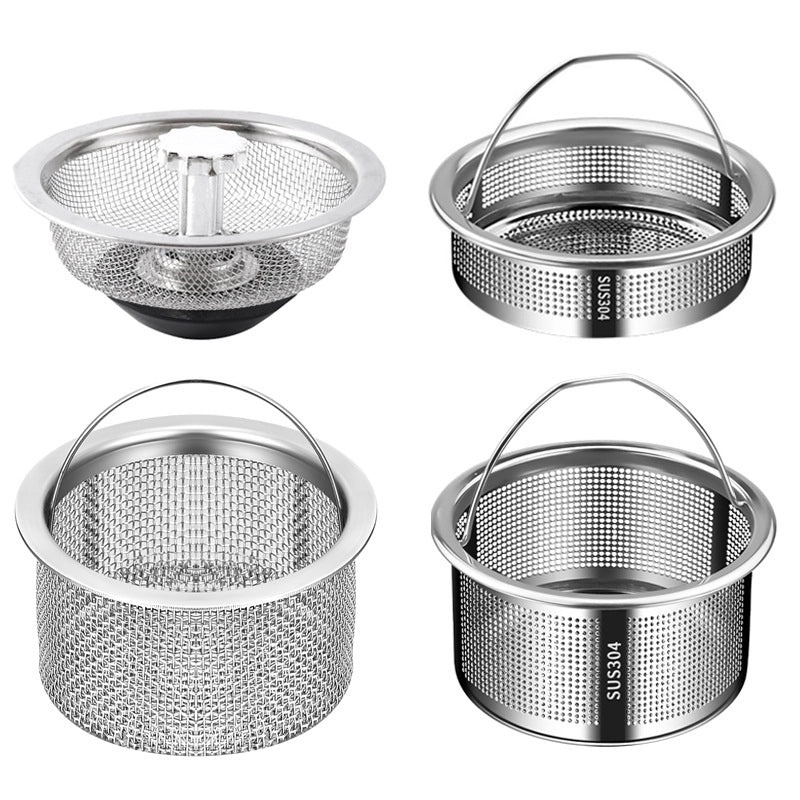 Stainless Steel Kitchen Sink Drain Strainer Net 304 Filter Garbage Catcher Funnel|Kitchen Accessories