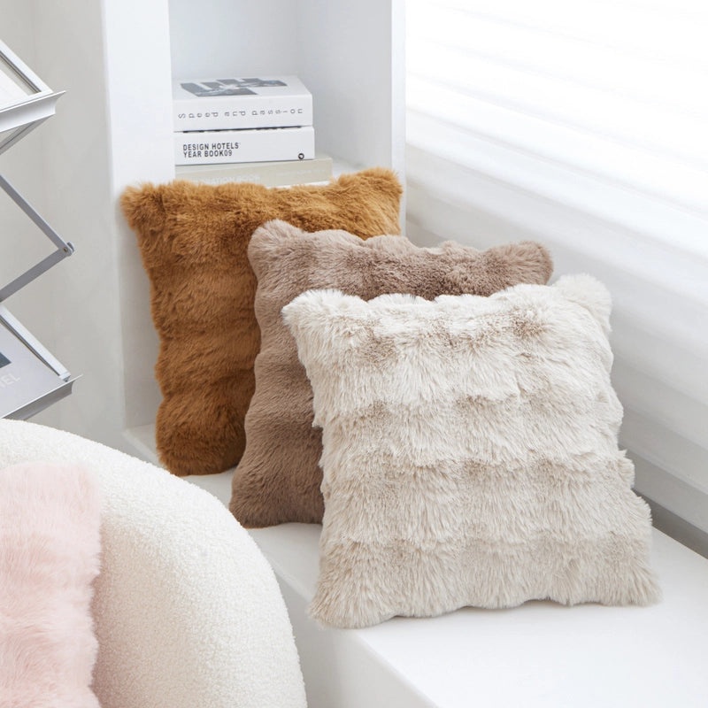 Minimalist Geometric Plush Throw Pillow with PP Cotton Filling for Casual Elegant Home Decor|Home Decor Pillows