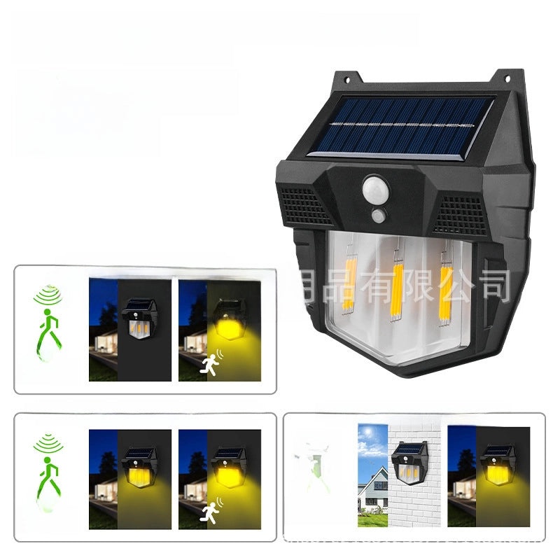 Solar Outdoor Wall Lamp with Tungsten Wire | Garden & Outdoor Lighting