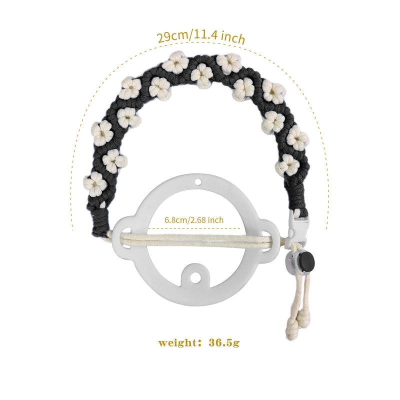 Floral Cotton Rope Water Bottle Holder Lanyard | Drinkware Accessories