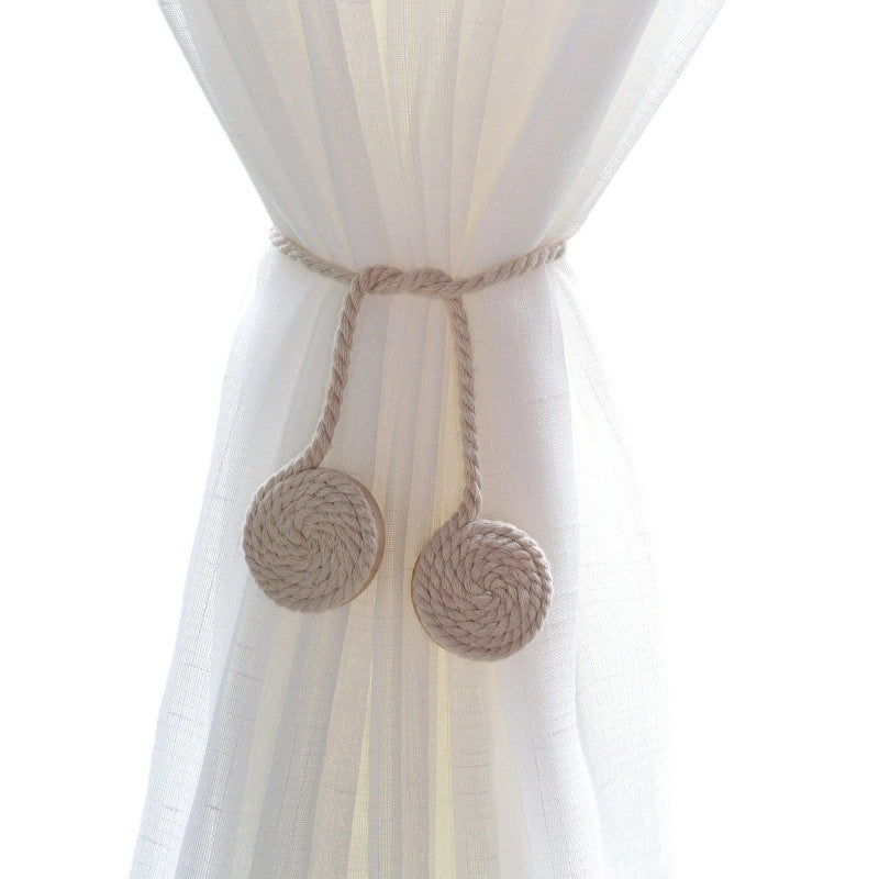 Creative Magnetic Curtain Strap Buckle Cotton Rope Punch-Free Cute Lace Holder|Home Decor Accessories