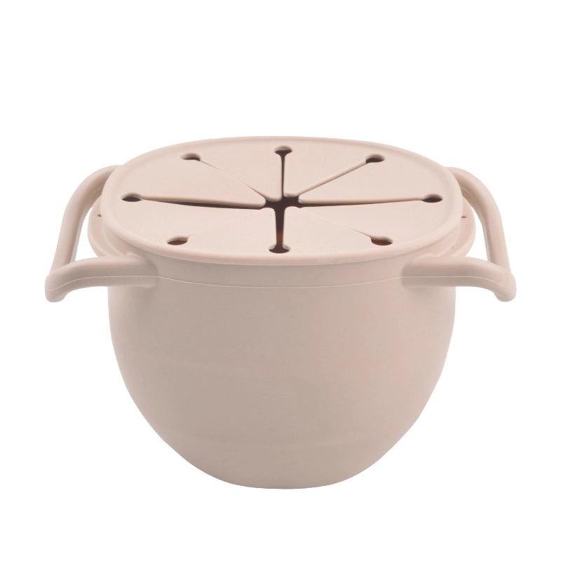 Baby Silicone Snack Cup with Rope | Fall-Resistant Foldable Binaural Children’s Snack Container | Baby Feeding Supplies