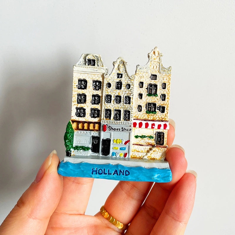 3D Travel Refrigerator Magnet Stickers Europe Cities Souvenirs Creative Tourist Gifts|Home Decor & Magnets