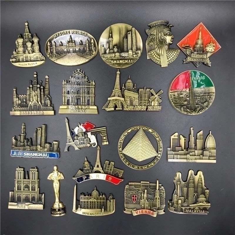 3D Metal High-End Refrigerator Magnets Set | Home Decor & Kitchen Accessories
