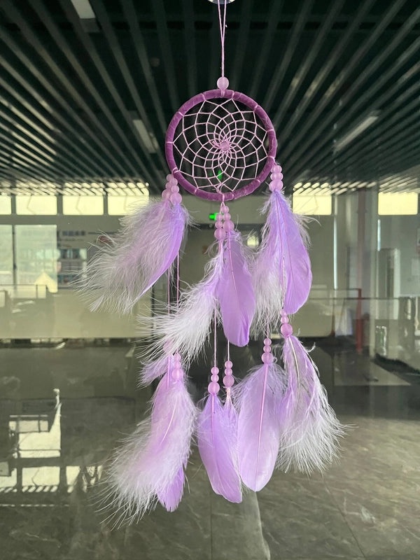 Minimalist Feather Dreamcatcher Wall Art, Boho Grid Style | Home Decor