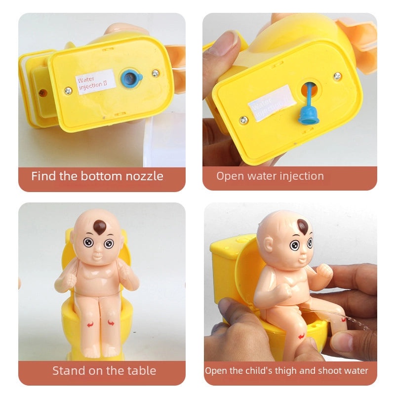 Creative Funny Toilet Doll Stress Relief Water Spray Toy for Bathroom Fun|Bathroom Accessories