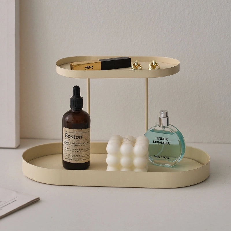 Nordic Style PU Leather Iron Storage Rack for Bathroom | Home Storage & Organization