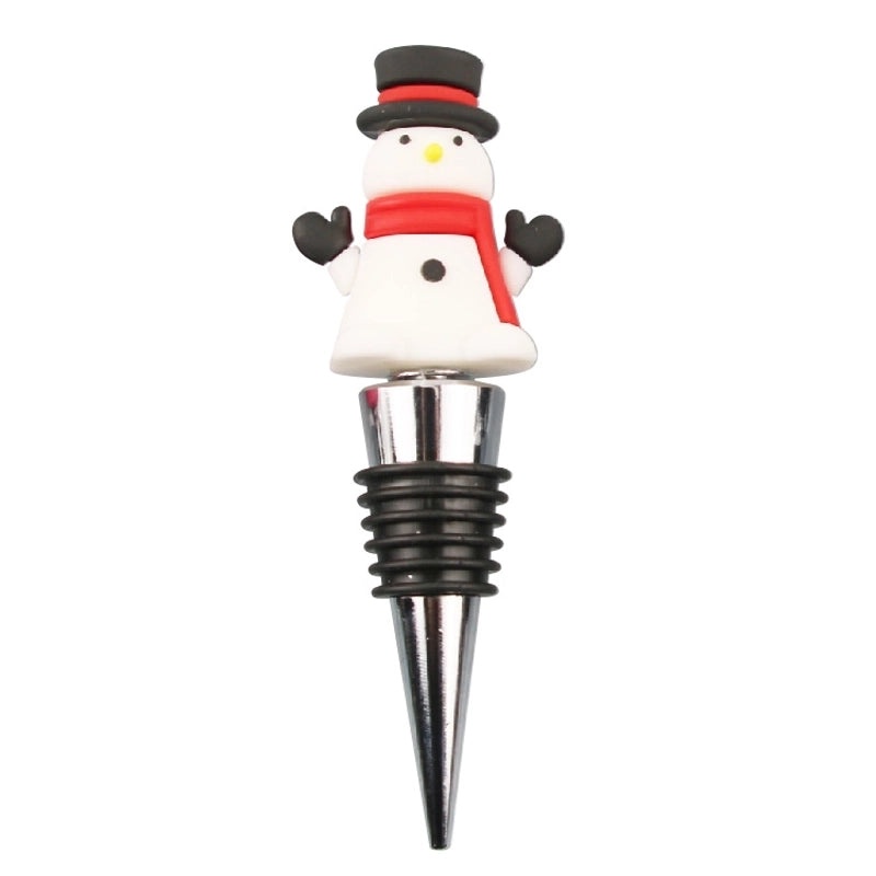 Festive Cartoon Wine Bottle Stopper PVC Aluminium Alloy 1 Piece|Kitchen & Dining Accessories