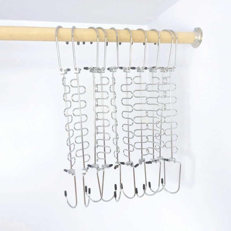 Space-saving Multi-layer Foldable Iron Clothes Hanger for Dormitory and Home | Home & Storage Solutions