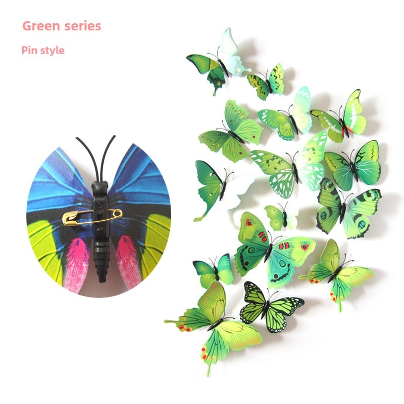 3D Butterfly Wall Stickers for Curtains and Fridges, 12 Sets Decorative Decals for Living Room, Mall, Wedding Room|Home Decor Wall Stickers