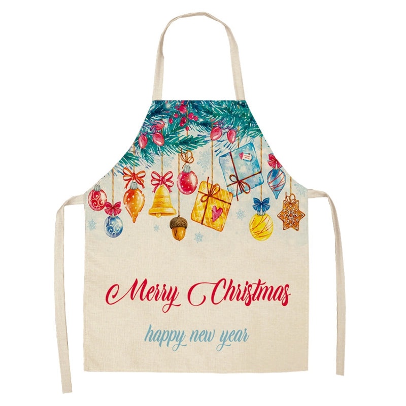 Holiday Themed Synthetic Fiber Apron with Text Design 1 Piece|Kitchen & Dining Accessories