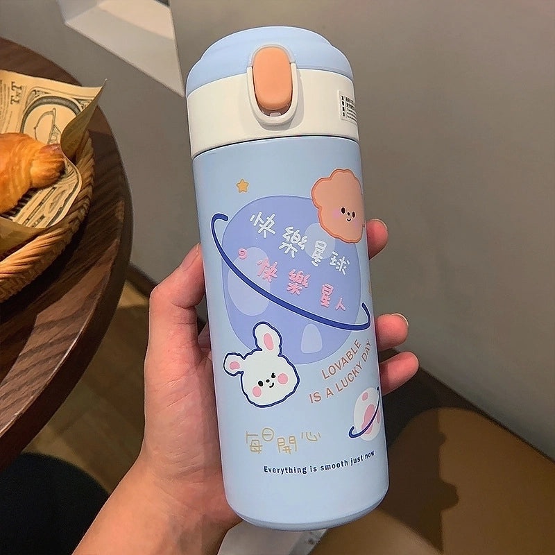 Adorable Cartoon Stainless Steel Vacuum Flask 1 Pc | Drinkware & Thermos Cups