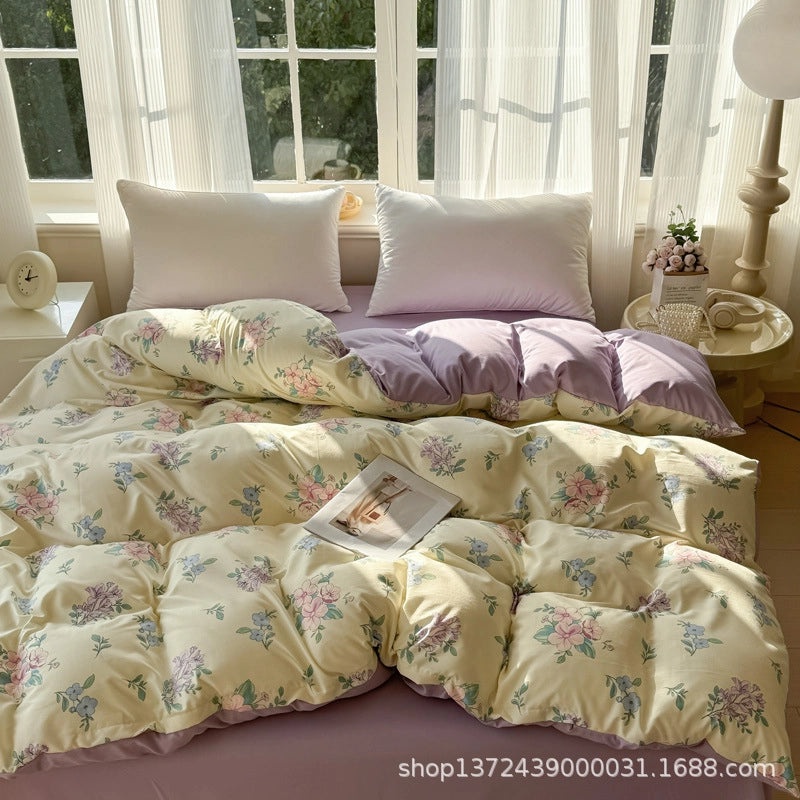 Floral Cotton Knitted Bedding for Couch & Sofa | Home Decor & Bedding