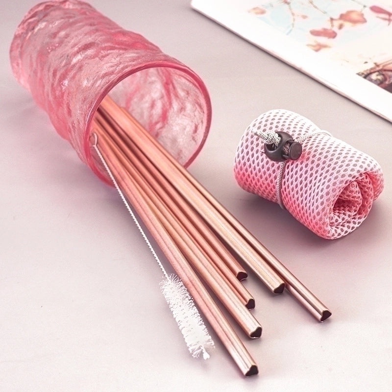 Stylish Solid Color Stainless Steel Drinking Straw|Kitchen & Dining Accessories