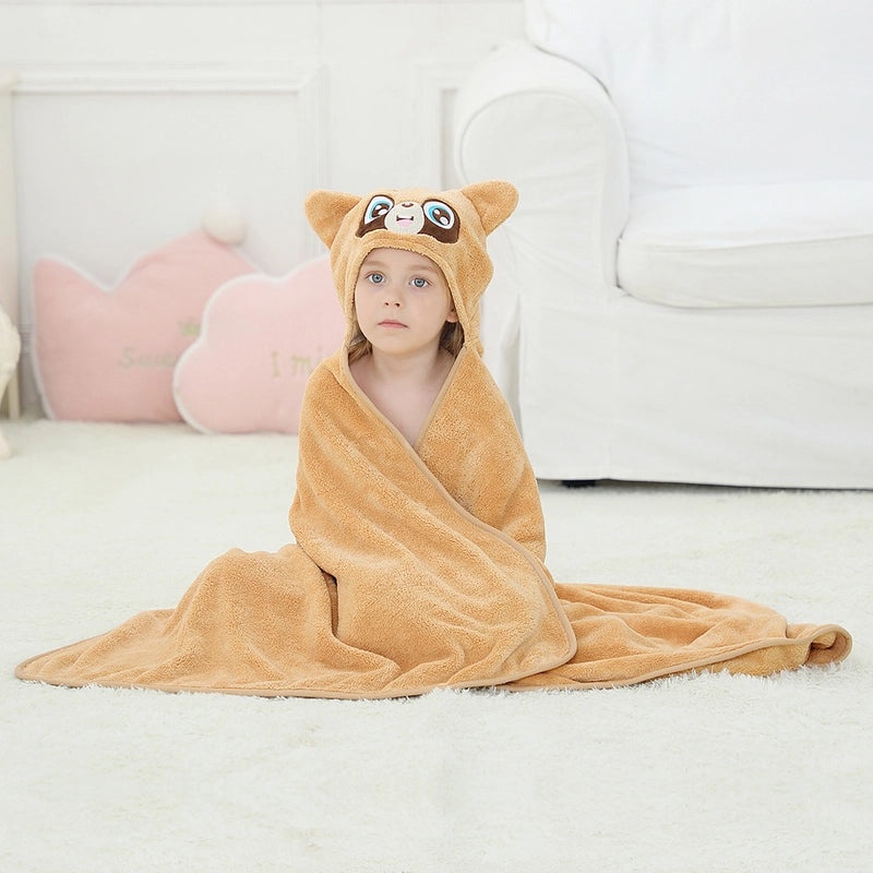 Animal Print Cotton-Polyester Bathrobe Towel for Casual Vacation Use|Bathrobes & Towels