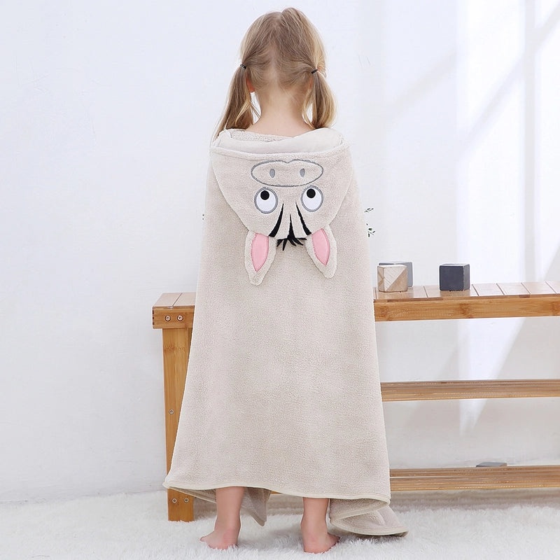 Animal Print Cotton-Polyester Bathrobe Towel for Casual Vacation Use|Bathrobes & Towels