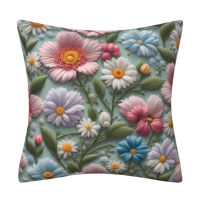Elegant Minimalist Floral Polyester Pillow Covers for Couch and Sofa Decor|Home Decor & Living Room Accessories
