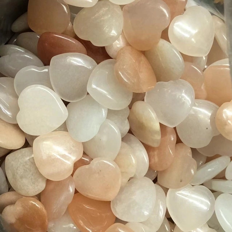 Pink Heart-Shaped Crystal Gemstone 2cm Handmade Decorative Ornament|Home Decor