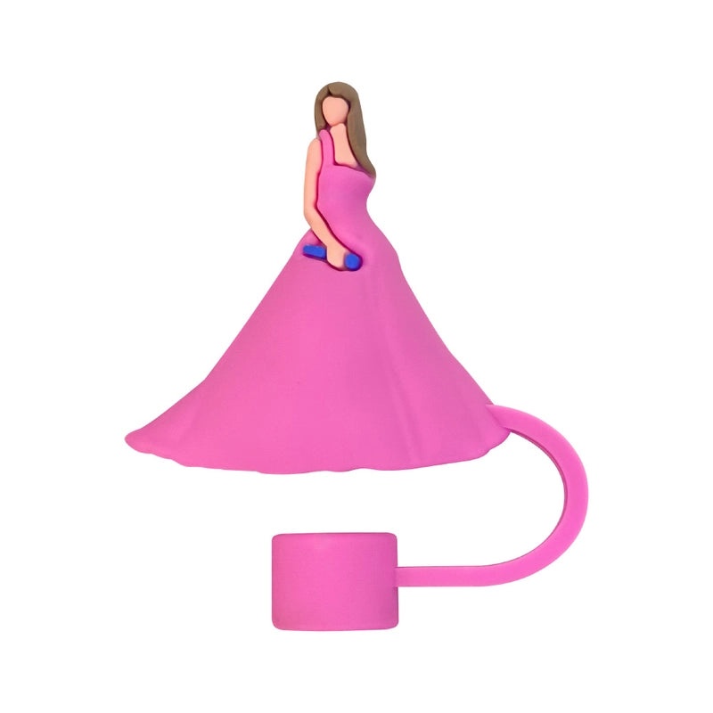 Adorable Human-Shaped PVC Straw Cap - 1 Piece | Drinkware Accessories