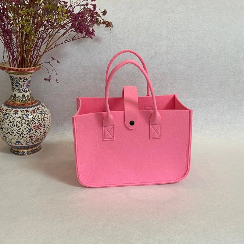 Elegant Women's Felt Square Buckle Handbag for Streetwear | Fashion Handbags & Accessories