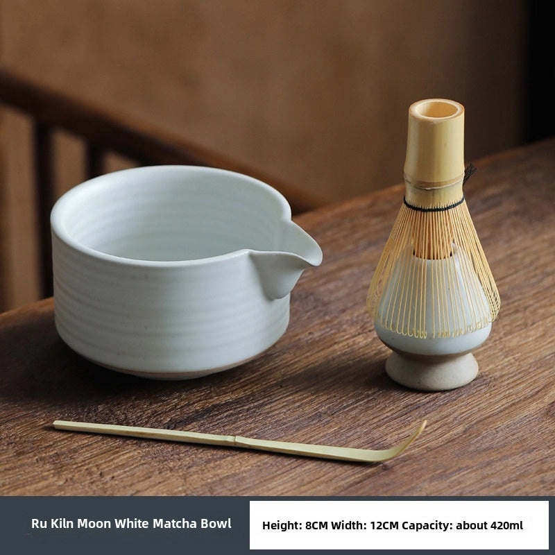 Japanese-style Matcha Bamboo Tea Ceremony Set with Stirring Brush and Wipe | Tea Accessories