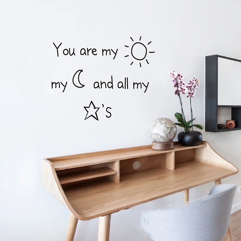 Nordic Style English Wall Decals for Living Room and Bedroom Kids Room Sofa Background Decoration|Home Decor Wall Stickers