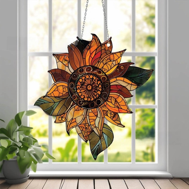 Sunflower Acrylic Window Hanging Light | Home Decor Lighting