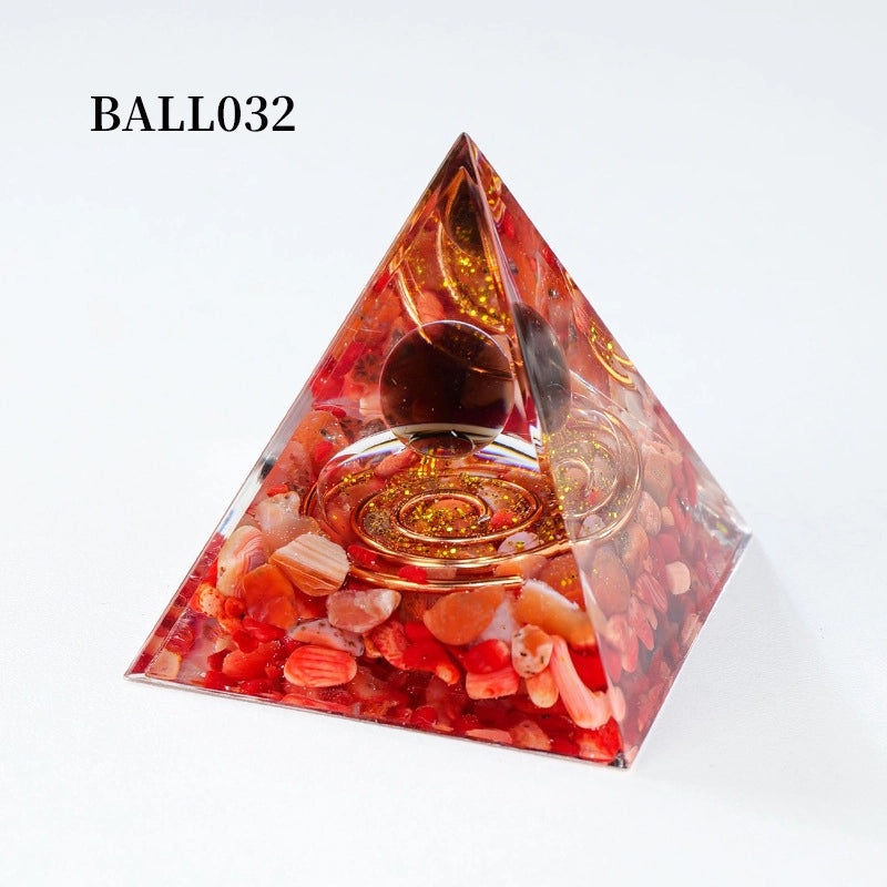Minimalist Natural Crystal Pyramid Ornament Small Conical Decorative Crystal Piece|Home Decor Accessories